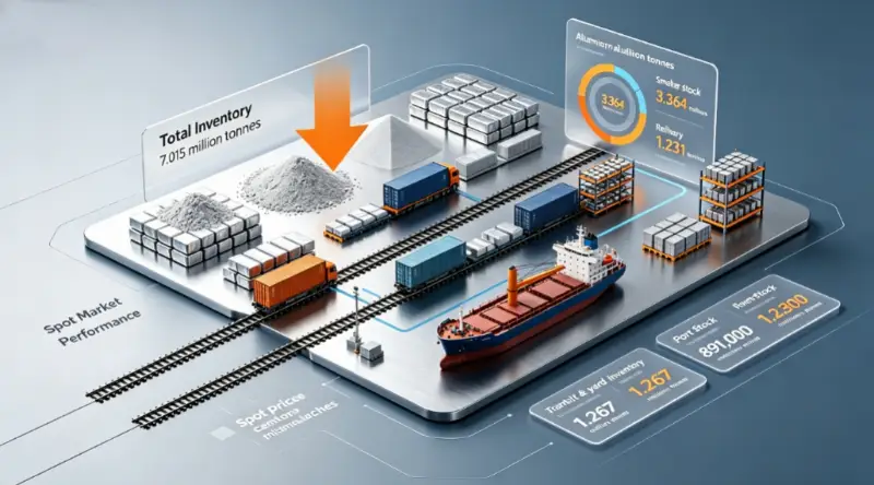 Geringere Preisanstiege bei Aluminiumoxid: Die Spotpreise sinken, da die regionalen Unterschiede nachlassen.